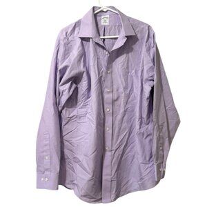 Brooks Brothers Shirt Men Size 16 1/2-4/5‎ Slim Fit Non-Iron Button Down Cotton